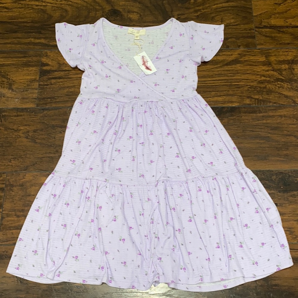 NWT Jessica Simpson tiered lavender dress